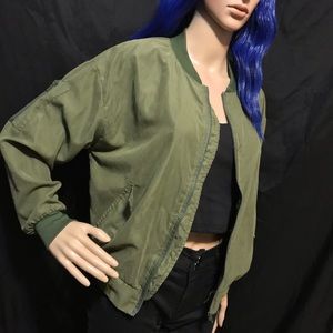 green bomber jacket